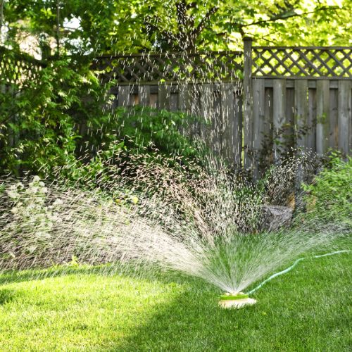 watering using sprinkler